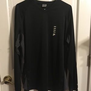Fila Size XL Black Long Sleeve Gym Shirt